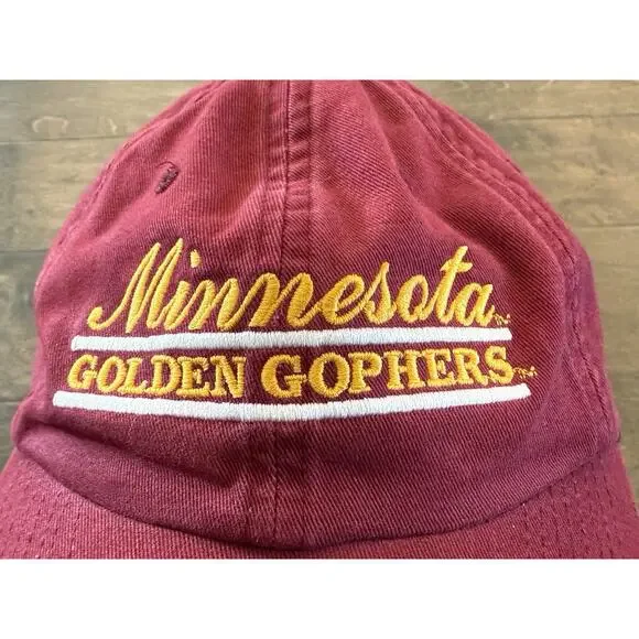 Vintage The Game Mens Red NCAA Minnesota Golden Gophers Adjustable Strapback Hat - Picture 3 of 9